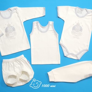 ست 5 تکه طرح کالسکه آبی آرین