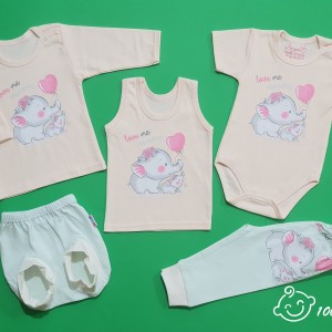 ست 5 تکه طرح فیل قلب آرین