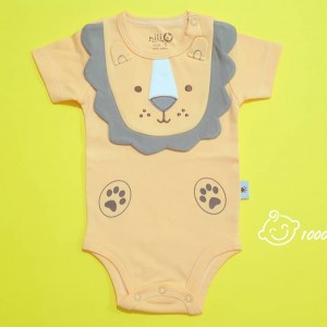 زیردکمه ای آستین کوتاه شیر نیلی