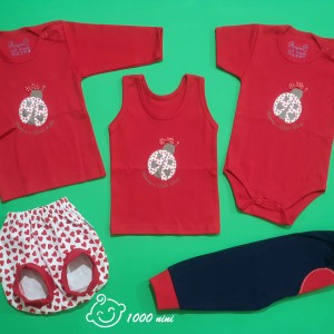 ست 5 تکه طرح کفشدوزک آرین