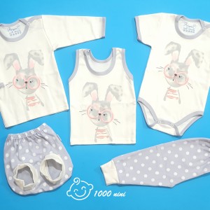 ست 5 تکه خرگوش عینکی خاکستری آرین