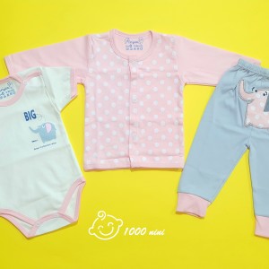 ست 3 تکه فیل صورتی آرین