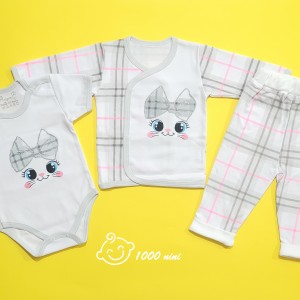 ست 3 تکه طرح گربه آرین