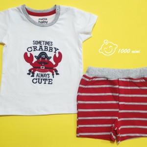 بلوز شلوارک خرچنگ مهتابیبی 3575