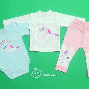 ست 3 تکه طرح یونیکورن گود مارک 3150