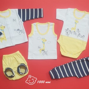 ست 5 تکه طرح زرافه و گورخر برند گود مارک 3155