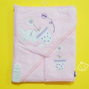 ست حوله و لیف خرگوش و گل پاپو