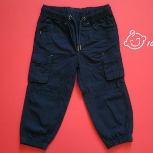 شلوار کتان جیب دار سرمه ای لوپیلو