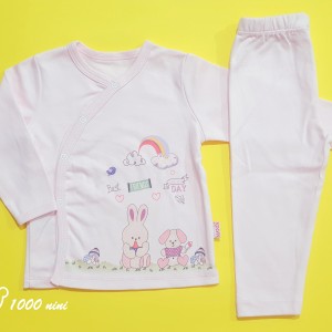 مانتو شلوار طرح خرگوش مهتابیبی 3464