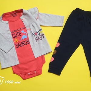 ست 3 تکه طرح هپی happy لایت