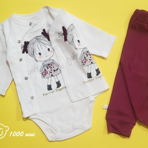 ست 3 تکه طرح دخترک ارغوانی دانالو