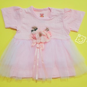 پیراهن آستین کوتاه رز صورتی ام تی ام