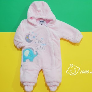 سرهمی زمستانی فیل صورتی با پاپوش تیتو