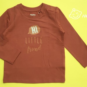 تیشرت آستین بلند آجری Hi لوپیلو