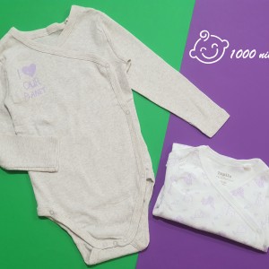 بادی آستین بلند جلودکمه دار قلب و پرنده لوپیلو