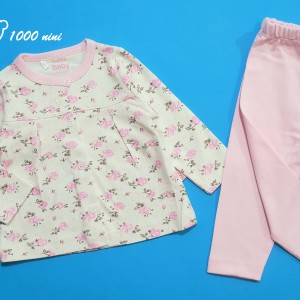 مانتو شلوار طرح گل مهتابیبی 3718