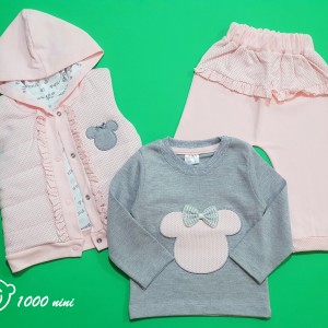 ست 3 تکه دخترانه موش خال خالی پانیک 15