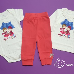 ست 3 تکه طرح دو دختر دانالو