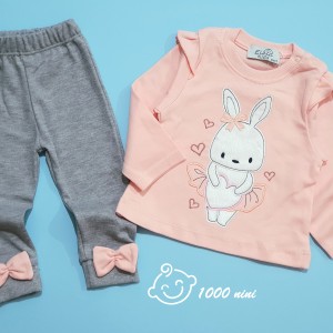 ست بلوز شلوار خرگوش گلدوزی الما کیدز