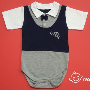 بادی آستین کوتاه طرح جنتلمن گود مارک **مشکل دار