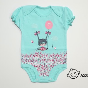 زیردکمه ای آستین کوتاه دختر و بادکنک کوکالو