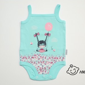 زیردکمه ای رکابی دختر و بادکنک کوکالو