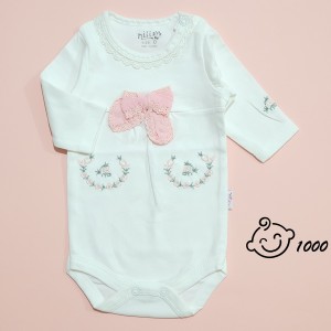 زیردکمه ای آستین بلند طرح کاملیا نیلی