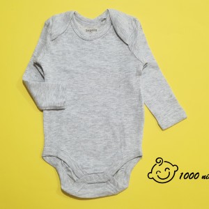 بادی آستین بلند خاکستری ساده لوپیلو