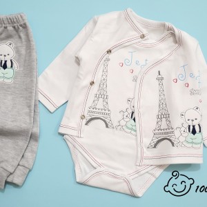 ست 3 تکه طرح خرس ایفل گود مارک 3170