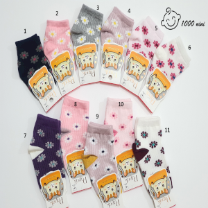 جوراب ساق کوتاه گل گلی پاپک