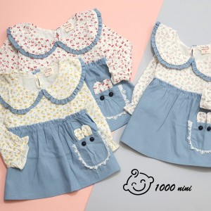 پیراهن جین گل گلی