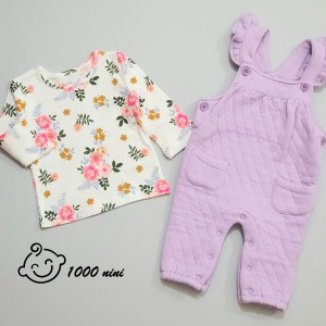 بیلرسوت 2 تکه گل گلی یاسی