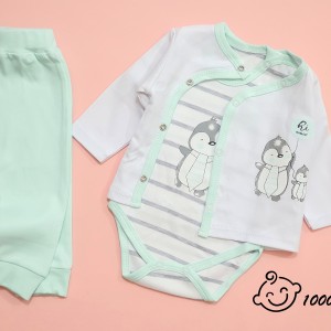 ست 3 تکه طرح پنگوئن سفید گود مارک