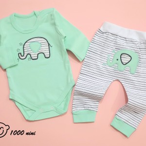 ست 2 تکه طرح فیل سبز گود مارک 3131