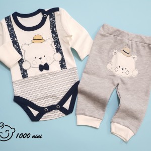 ست 2 تکه طرح خرس پاپیون گود مارک 3152