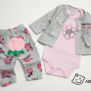 ست 3 تکه طرح گل هومن