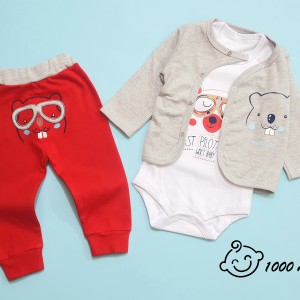 ست 3 تکه سگ آبی بیبی وان