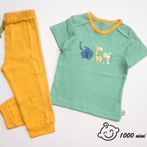 ست 2 تکه آستین کوتاه zoo نیلی