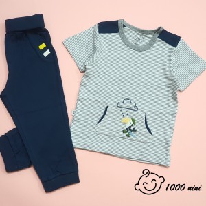 ست 2 تکه آستین کوتاه توکا نیلی