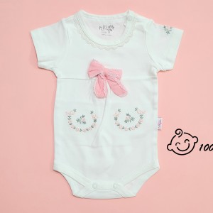 زیردکمه ای آستین کوتاه طرح کاملیا