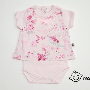 زیر دکمه ای آستین کوتاه رز بیبی دی rose