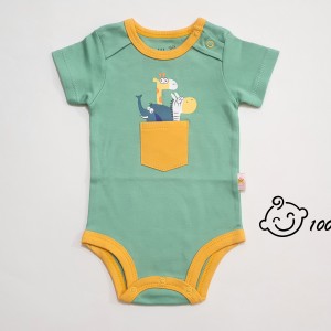 زیردکمه ای آستین کوتاه zoo نیلی