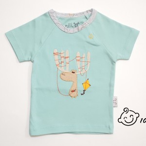 تی شرت آستین کوتاه طرح گوزن نیلی