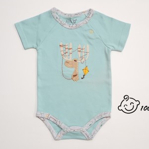 زیردکمه ای آستین کوتاه گوزن نیلی