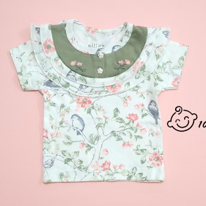 تیشرت آستین کوتاه طرح گنجشک نیلی