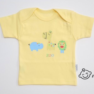تیشرت آستین کوتاه طرح باغ وحش لیمویی کوکالو