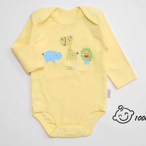 زیردکمه ای آستین کوتاه باغ وحش لیمویی کوکالو