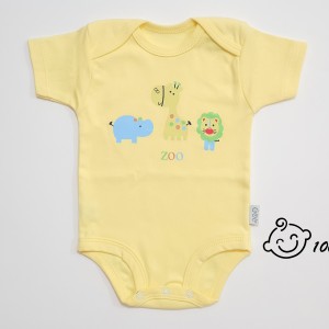 زیردکمه ای آستین کوتاه باغ وحش لیمویی کوکالو