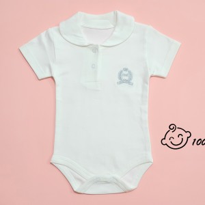 بادی آستین کوتاه یقه ب ب شیری بیبی وان