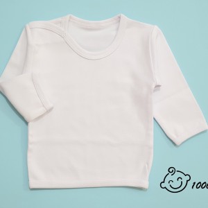 تیشرت آستین بلند سفید بیبی وان